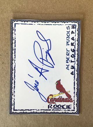 Autographed Albert Pujols Card — Signed In 2000 Playing For Peoria