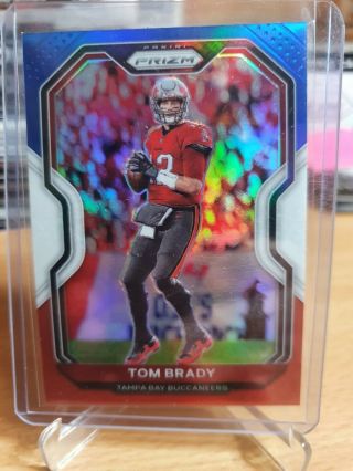 Tom Brady Prizm Red,  White & Blue 255 Superbowl Goat Tampa Bay Buccaneers
