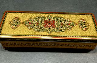 Vintage Tin Box With Hinged Lid Made In West Germany Biscuit/cookie Box