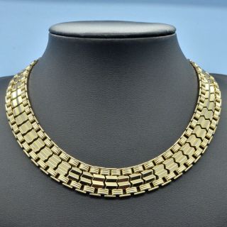 Vintage Necklace Rau Klikit 1940s Art Deco Gold Plated Collar Bridal Jewellery