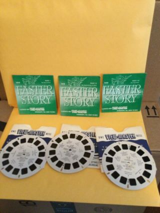 Vintage Sawyers View - Master The Easter Story 3 Reels With Booklets Ea - 1,  2,  3