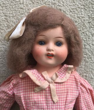 Heubach Koppelsdorf Germany 16”real Kid Antique Bisque Leather Body 276 9/0 Doll