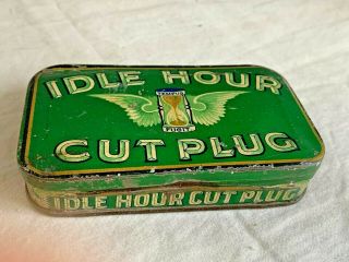 Antique Vintage Pocket Tobacco Tin Pipe Smoking Chewing Advertising