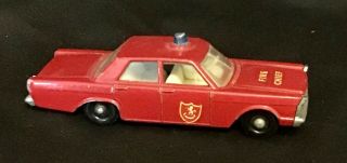 Vintage Matchbox Lesney Fire Chief Ford Galaxie 55/59 Red England
