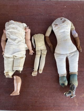 Antique German Doll Body - Few Small Repairs - Use - Repair It Or Use