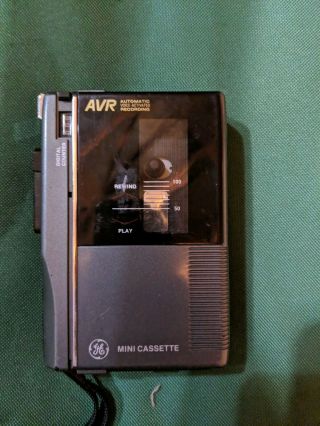 Vintage Ge 3 - 5356a Avr Micro Cassette Auto Voice Recorder