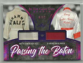 Muhammad Ali & Larry Holmes 2020 Leaf In The Game Dual Robe 6/12