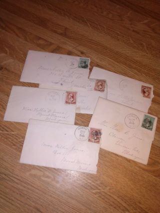 6 Vintage Handwritten Letters 1880 