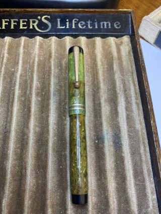 Vintage Green Flat Top Sheaffer Fountain Pen