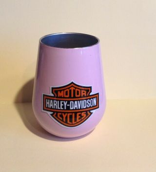 Harley Davidson On Pink Stainless Wine Glass,  Mug,  Tumbler,