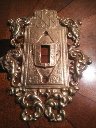 Vintage Virginia Metalcrafters 24 - 17 Brass Single Switch Plate Cover