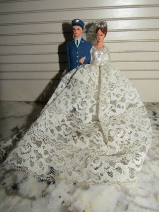 Vintage Military Groom Couple Wedding Cake Topper R X M.  Co.  N.  Y.