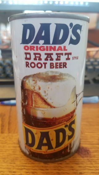 Dads Draft Root Beer Can Flat Top Chicago Vintage Bank Can