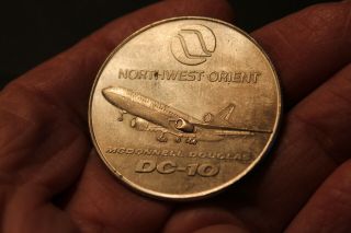 Medal: Northwest Orient Mcdonnell Douglas Dc - 10 1970 