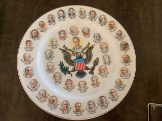 Vintage President George Bush Sr Presidents Of Us Commemorative Plate 10.  75 "