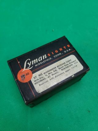 Vintage Lyman 57 Ms Remington 514 Receiver Sight Box