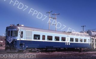 Slide Mexico Fcp Pacifico Fiat Railcar 104;nogales;may 1979