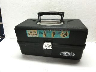 Vintage Old Pal 3 Tray Tackle Box Full Of Old Lures Heddon Arbogast Rapala Rebel