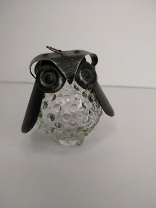 Vintage Owl Salt Or Pepper Shakers Replacement Parts Glass And Metal