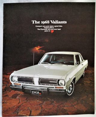 1968 Plymouth Valiant Automobile Car Advertising Sales Brochure Guide Vintage
