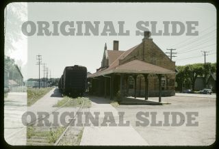 Orig 1965 Slide - Milwaukee Road Milw Depot Green Bay Wi Wisconsin Railroad