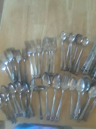 61pieces Vintage /antique Eternally Yours 1847 Rogers Bros.  Silverplate Flatware