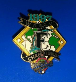 Vintage Mlb Florida Marlins World Series 1997 Collectible Pin Authentic Rare
