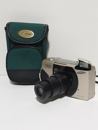 Vintage Samsung Maxima Zoom Evoca 35mm Film Camera 38 - 115mm Auto Macro