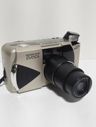 Vintage Samsung Maxima Zoom Evoca 35mm Film Camera 38 - 115mm Auto Macro 2