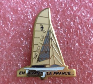 Pins America Cup 92 Voilier Defi France Yacht Club Vintage Lapel Pin Badge
