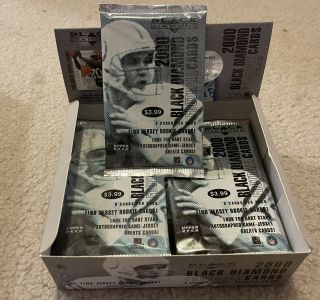 (1) 2000 Upper Deck Black Diamond Football Pack Possible Tom Brady M72