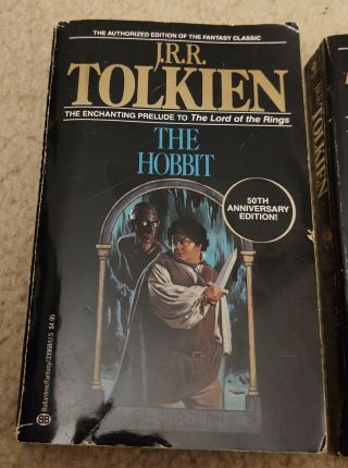 The Two Towers Hobbit By JRR Tolkien 50th Anniversary Edition Vintage Paperback 2
