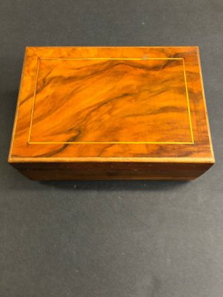 Vintage Antique Handmade 1900’s Wood Box Jewelry Box 2
