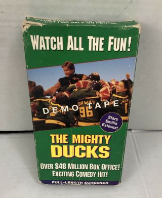 Vintage The Mighty Ducks Demo Tape Promotional Screener Vhs Video Cassette