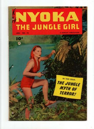 Nyoka The Jungle Girl 75 Vintage Fawcett Comic Photo Cover Golden Age 10c
