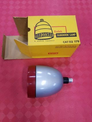 Vintage Kodak Darkroom Lamp Model A Bullet Safelight W/ Safelight Filter
