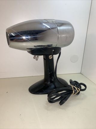 Vintage 1950s Chrome Oster Airjet Electric Hair Dryer Model 202,  Gg3