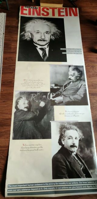 Vintage Albert Einstein Poster 1988 Size 72x26in Approx