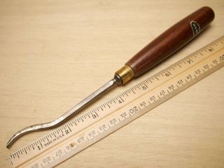 Old Wood Tools Vintage Marples 1/4 " No 21 Short Bent Wood Carving Gouge