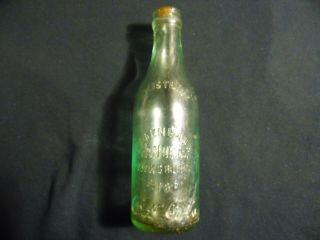 Vintage Antique Clear Biedenharn Candy Co.  Coca Cola Bottle,  Has Damage And Repair
