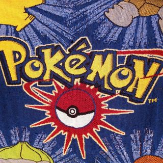 Vintage Pokemon Woven Tapestry Throw Blanket Northwest 52 