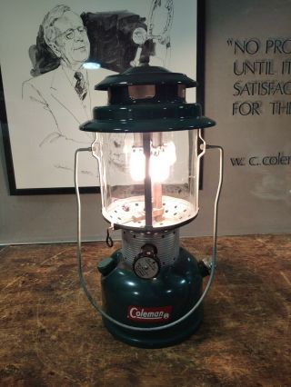 1964 Coleman Double Mantle Lantern Model 220f Dated 9/64 With Globe
