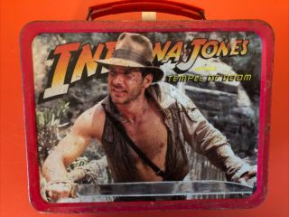 Indiana Jones Temple Doom Metal Lunchbox King Seeley Vintage 1984