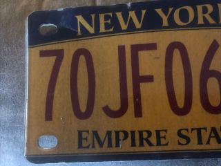 2014 York ATV License Plate Motorcycle As Found 70JF06 3