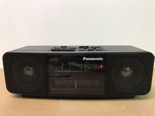 Panasonic Stereo Am/fm Alarm Clock Radio Rc - X220 Aux Input 2 Alarms