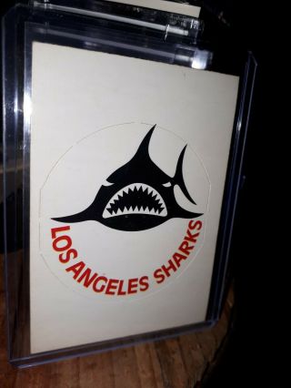 1972 - 73 Opc Team Logos Los Angeles Sharks Near Ssp