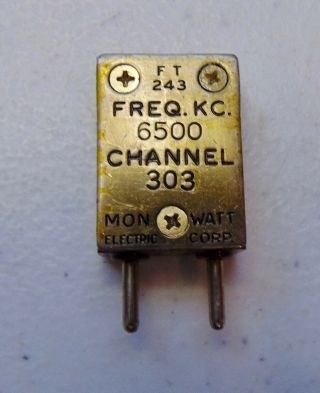 6500 Kc Military Radio Ft - 243 Vintage Quartz Crystal
