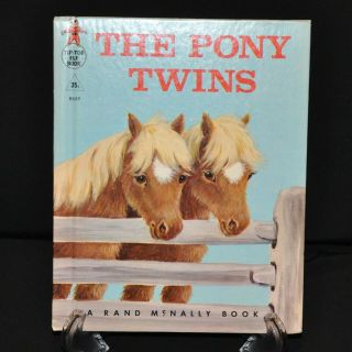 Vtg The Pony Twins Book Tip Top Elf Rand Mcnally 1964 8659