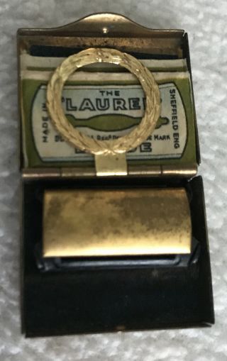 Vintage Miniature Laurel Ladies Boudoir Safety Razor In Case