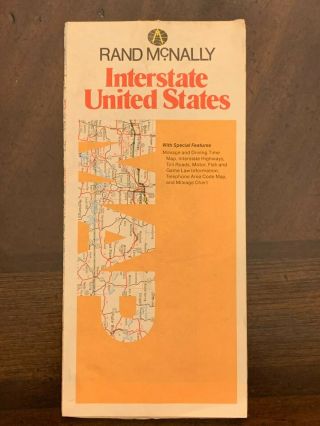 2 Vintage Rand Mcnally Interstate United States Travel Road Maps